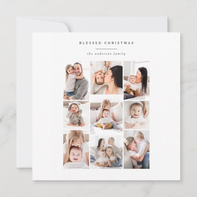 tarjeta multifamiliar de vacaciones moderna (Anverso)