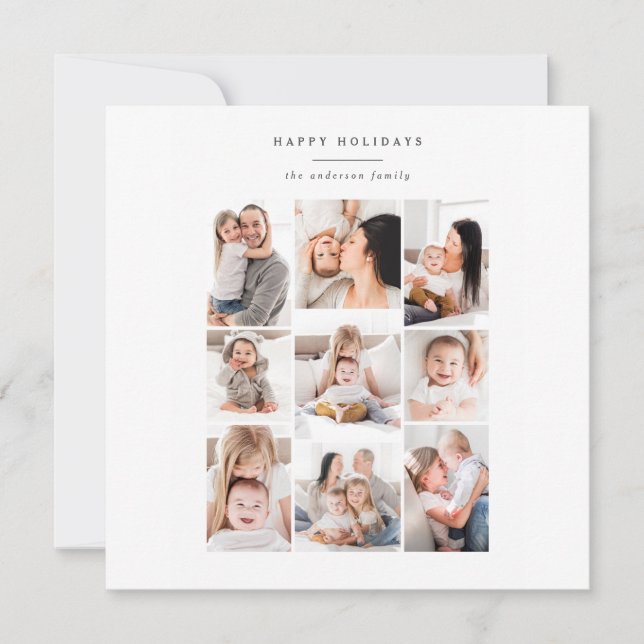 tarjeta multifamiliar de vacaciones moderna (Anverso)