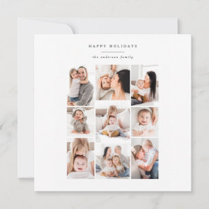 tarjeta multifamiliar de vacaciones moderna