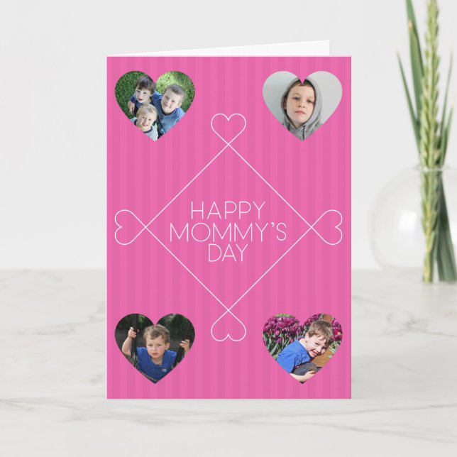 Tarjeta multifoto del Día de la Madre Feliz Día de (Anverso)