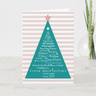 Tarjeta multilingue de las Felices Navidad