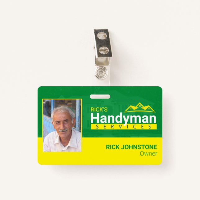 Tarjeta multimedia Metalizado de Handyman Business (Anverso con clip)