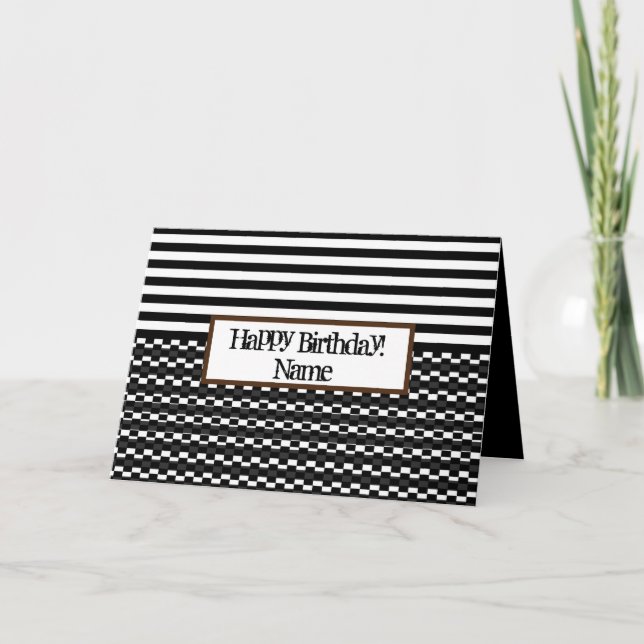 Tarjeta Multipatrones en blanco y negro (Anverso)