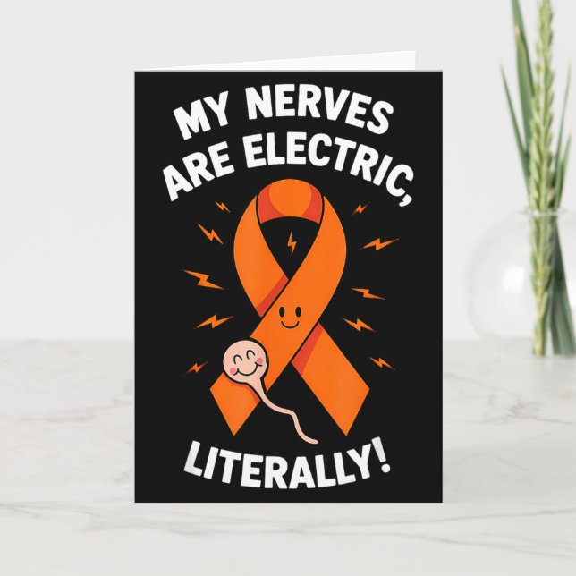 Tarjeta Multiple Sclerosis Awareness 2025 -orange Ribbon_  (Anverso)