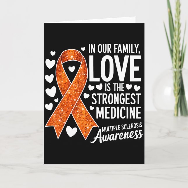 Tarjeta Multiple Sclerosis Awareness Month Love Strongest  (Anverso)
