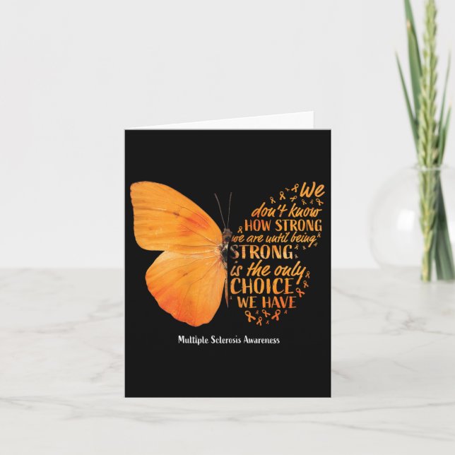 Tarjeta Multiple Sclerosis Awareness Women Mom Cute Butter (Anverso)