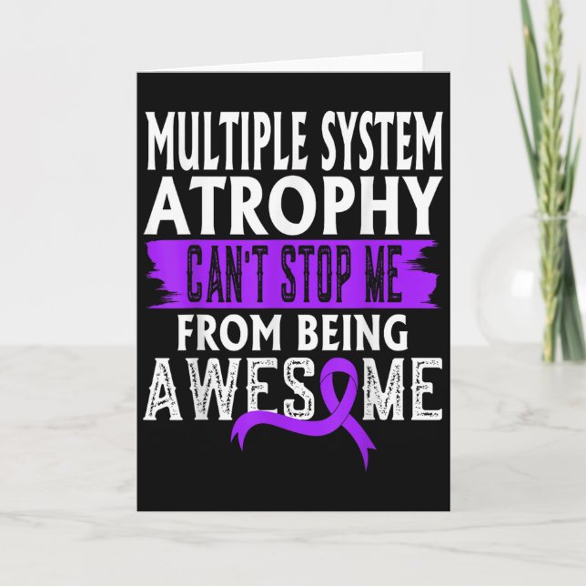 Tarjeta Multiple System Atrophy Msa Awareness Can't Stop M (Anverso)