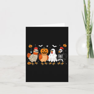 Tarjeta Mummy Chicken Skeleton Ghost Calabaza Halloween Ch