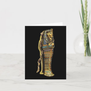 Tarjeta Mummy En El Vestido De Hallowen Sarcófago