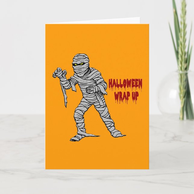 Tarjeta Mummy Halloween Wrup (Anverso)