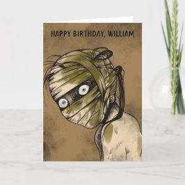 Tarjeta Mummy Monster Custom Zombie Birthday