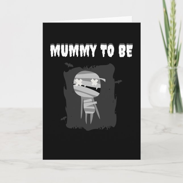 Tarjeta Mummy To Be Funny Halloween Pregnancy Pregnant Mom (Anverso)