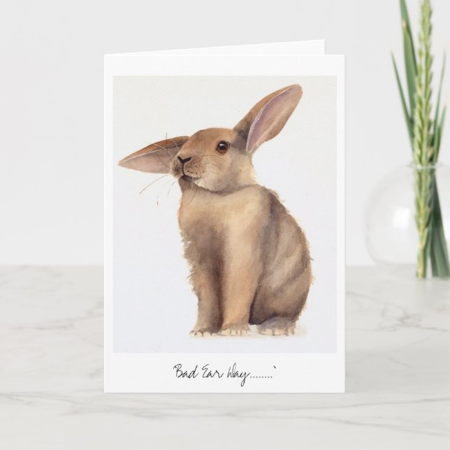 Tarjeta Mún día del oído pintado en Acuarela (Anverso)