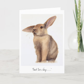 Tarjeta Mún día del oído pintado en Acuarela