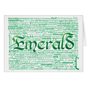Tarjeta mundial de aniversario de esmeralda