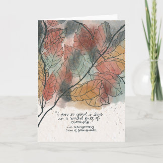 Tarjeta Mundo lleno de octubres, Anne de Green Gables