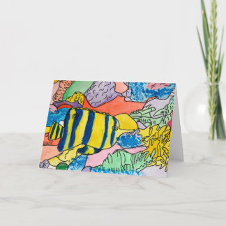 Tarjeta Mundo subacuático colorido