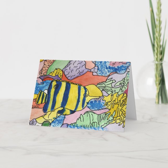 Tarjeta Mundo subacuático colorido (Anverso)