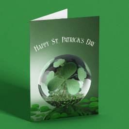 Tarjeta Mundo verde del Día de San Patricio