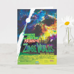 Tarjeta Mundos Zombi Halloween Galaxia de Horrores