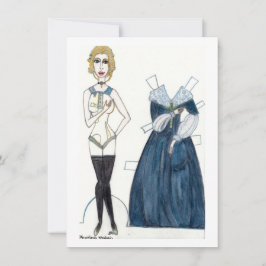 Tarjeta Muñeca de papel Angelique