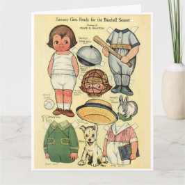 Tarjeta Muñeca de papel de reproducción de beisbol ⚾ Dolly