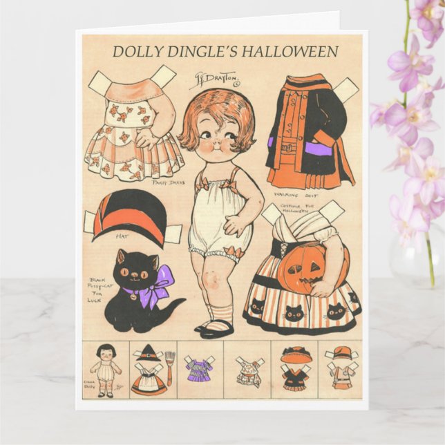 Tarjeta Muñeca de papel de reproducción 🦇 de Dolly Dangle (Orquídea)