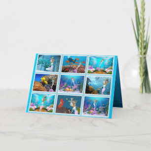 Tarjeta Muñeca Famosa disfrazada de Sirena