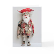Muñeca Groovy Santa Arte en Fibra Costura Quilting