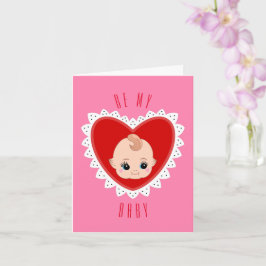 Tarjeta Muñeca retro vintage de San Valentín