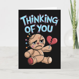Tarjeta Muñeca Vudú Cute Humor Oscuro Amor Sarcasmo Hechiz