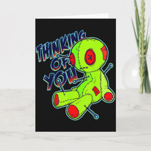 Tarjeta Muñeca Vudú de Halloween del Día de San Valentín P