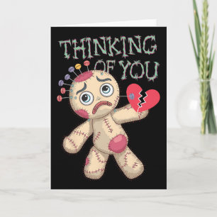 Tarjeta Muñeca Vudú Divertido Humor Oscuro Amor Sarcasmo M