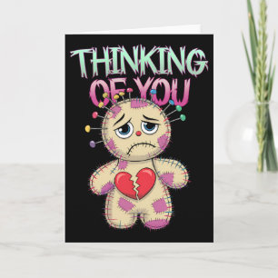 Tarjeta Muñeca Vudú Divertido Humor Oscuro Amor Sarcasmo M