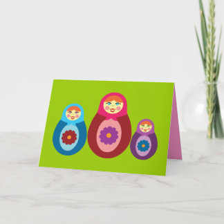 Tarjeta Muñecas de Matryoshka