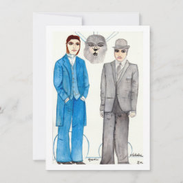 Tarjeta Muñecas de papel brujos