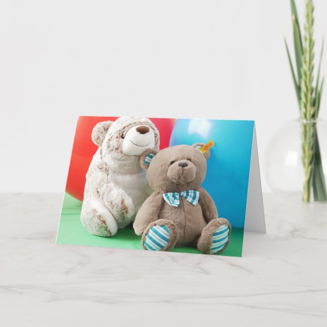 Tarjeta Muñecas y bolas de oso de peluche (Anverso)