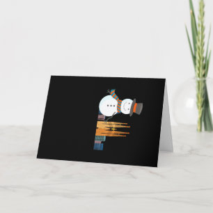 Tarjeta Muñeco de nieve Barcelona