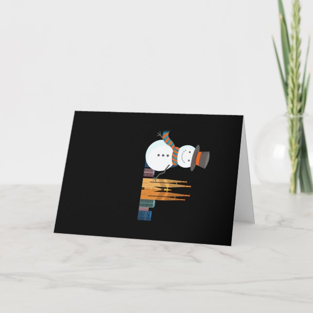 Tarjeta Muñeco de nieve de Barcelona (Anverso)