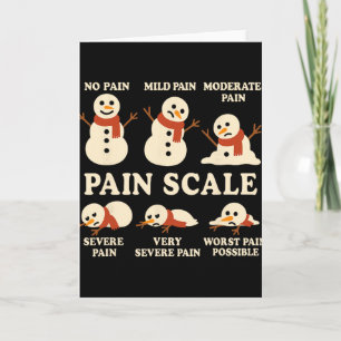 Tarjeta Muñeco de nieve de escala de dolor Enfermera diver