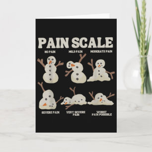 Tarjeta Muñeco de nieve de escala de dolor Enfermera diver