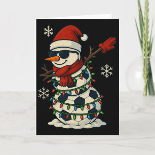 Tarjeta Muñeco de nieve de fútbol americano haciendo dab F