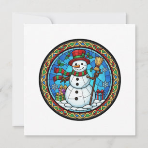 TARJETA MUÑECO DE NIEVE DE NAVIDAD