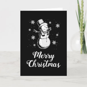 Tarjeta Muñeco de nieve de Santa Claus regalo divertido de