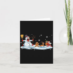 Tarjeta Muñeco de nieve de terror Navideño Renos Pan de je