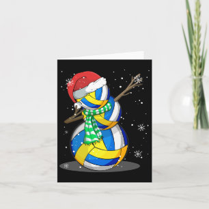 Tarjeta Muñeco de nieve de voleibol haciendo dabbing regal