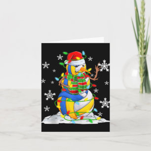 Tarjeta Muñeco de nieve de voleibol Luces de árbol de Navi