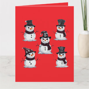 Tarjeta Muñeco de nieve gótico