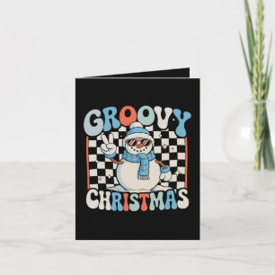 Tarjeta Muñeco de Nieve Groovy Cuadros Navidad Xmas Niños