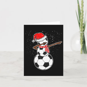 Tarjeta Muñeco de nieve haciendo dabbing fútbol